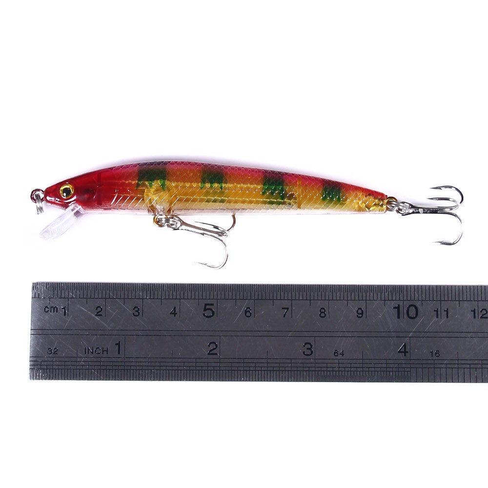 Hengjia 1pc Umpan Pancing Minnow Fishing Lures Tiruan Bentuk Ikan Bermata 3D 9.5cm / 8.2g Floating Bait Bahan Plastik Keras Fishing Tackle