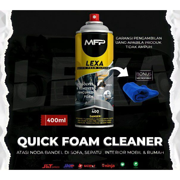 Jual QUICK FOAM CLEANER 400ML FREE MICROFIBER LEXA Shopee Indonesia