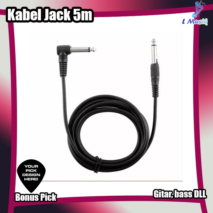 KABEL JACK GITAR BASS 3 METER 5 METER