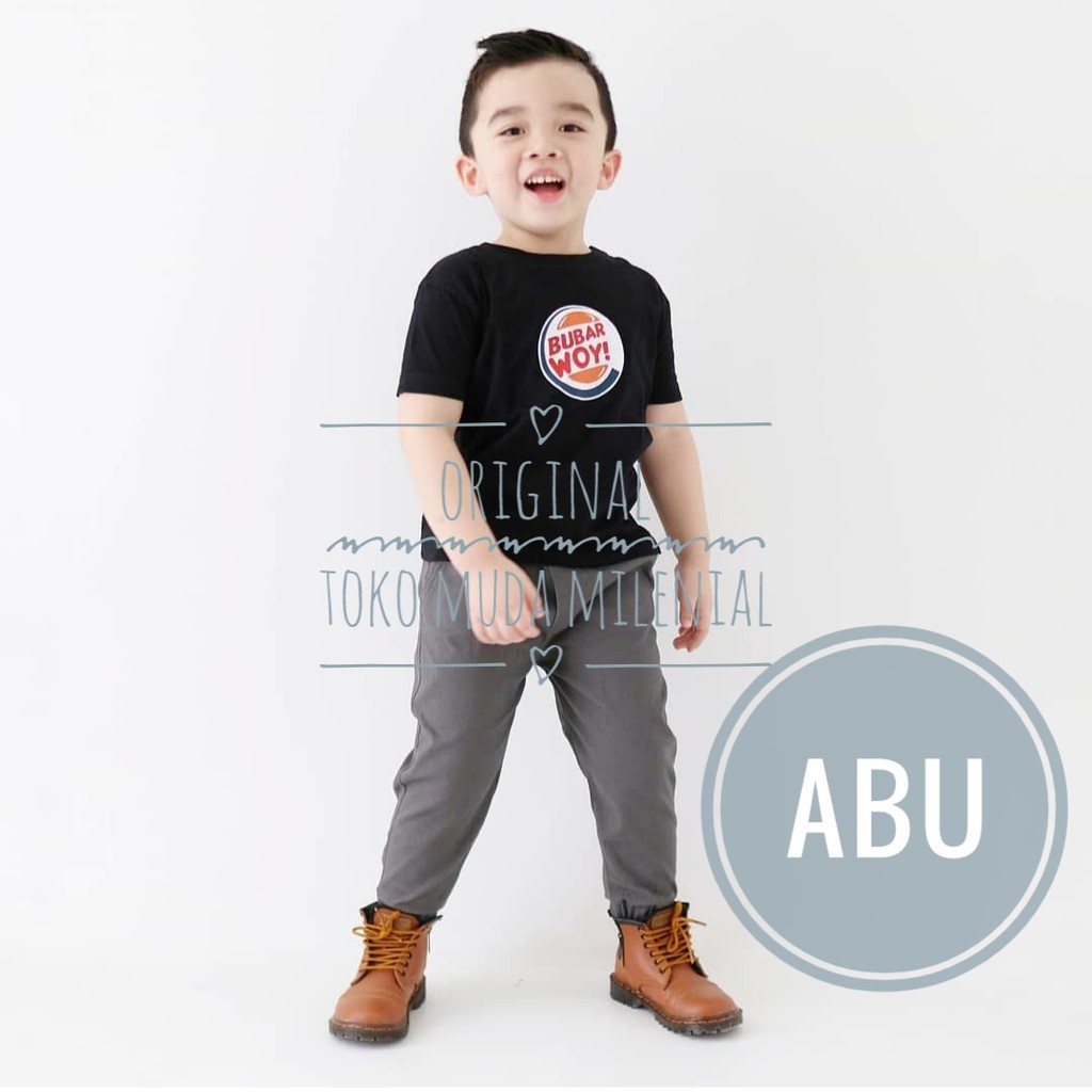 Celana panjang anak (b) cino usia 1-10 tahun-Abu