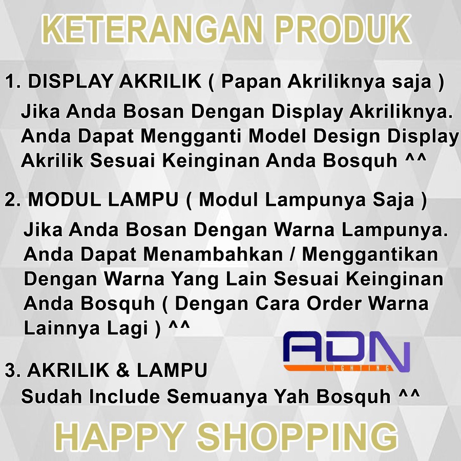 ADN.in LAMPU AKRILIK CUSTOM | LAMPU TIDUR | DEKORASI |KADO AESTHETIC