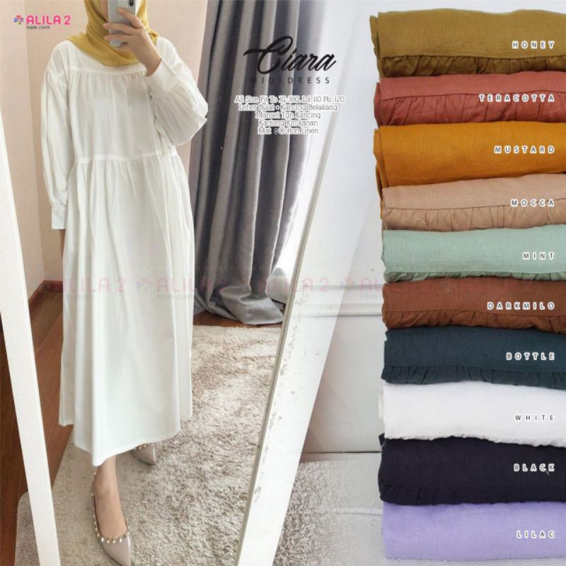 CIARA MIDI DRESS / ORI BY ALILA 2 / BAHAN KATUN LINEN / MIDI DRESS / OOTD / DRESS MURAH