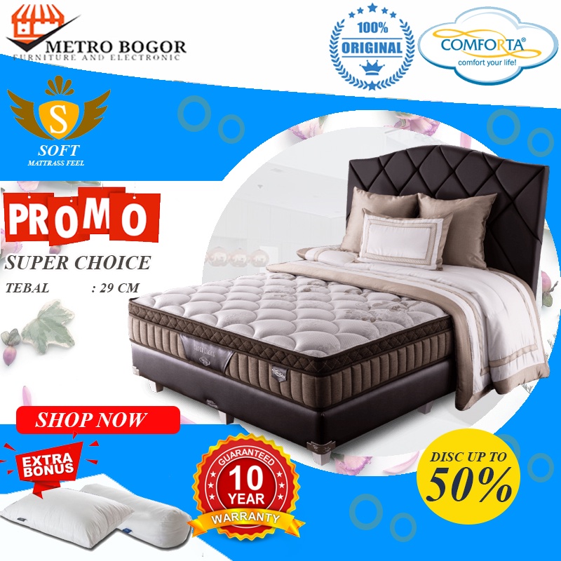 Kasur SpringBed Comforta Super Choice FULL SET Spring bed matras Murah