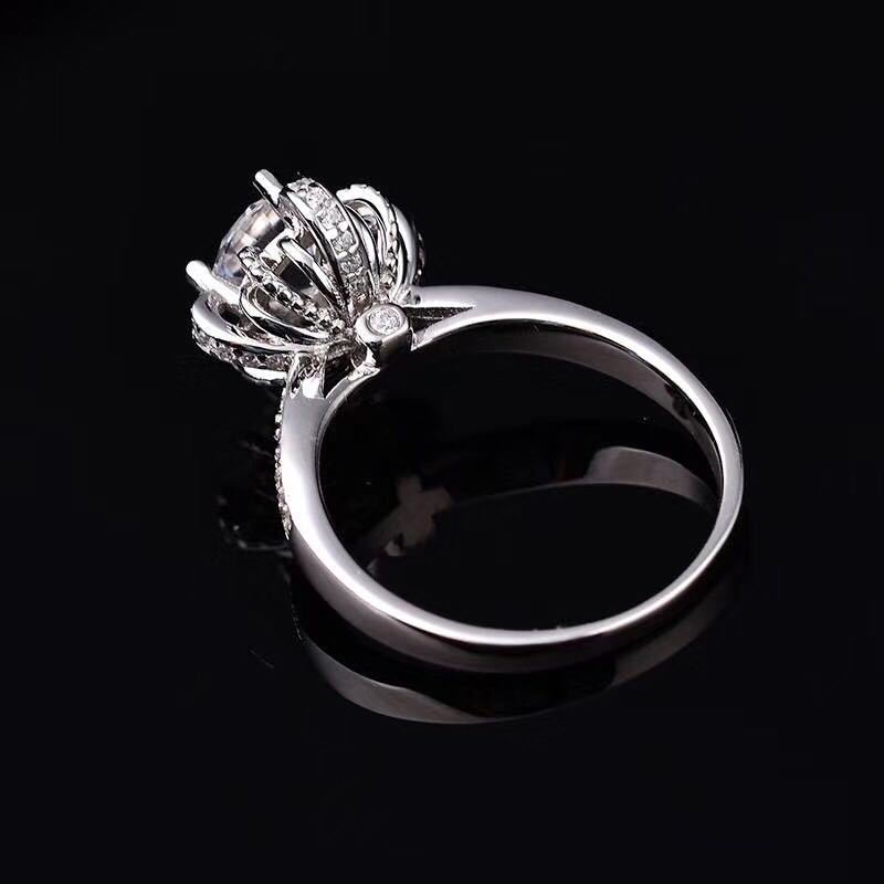 Fashion Fountain Ring Diamond Open Ring