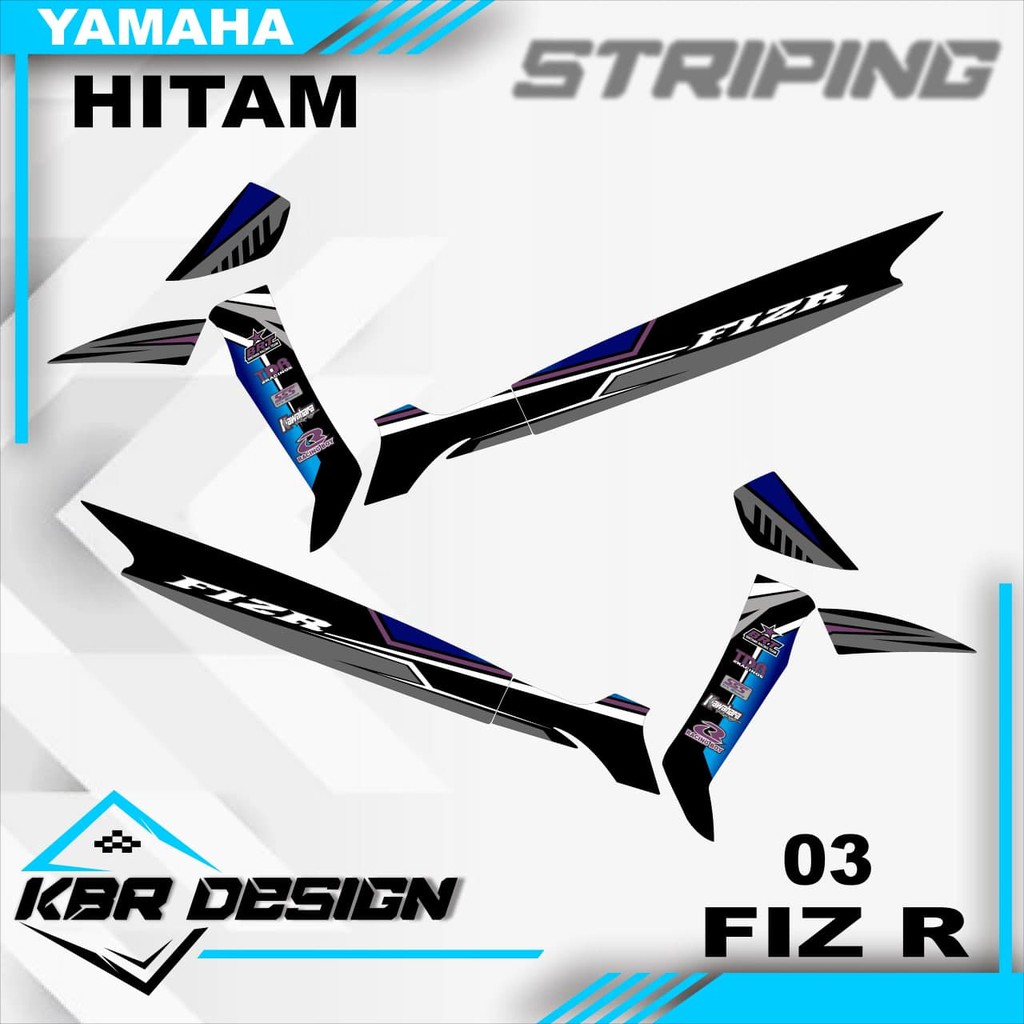 fiz r (cod) stiker motor striping fiz r motor yamaha motor sticker variasi Racing03