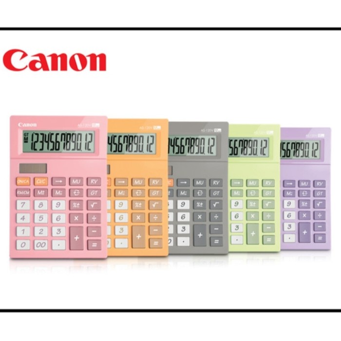 

KALKULATOR DESKTOP CANON AS-120V STYLIST COLOR - CALCULATOR MEJA WARNA
