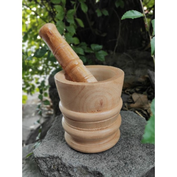 Lumpang Kayu Mini Ulekan Kayu Kecil