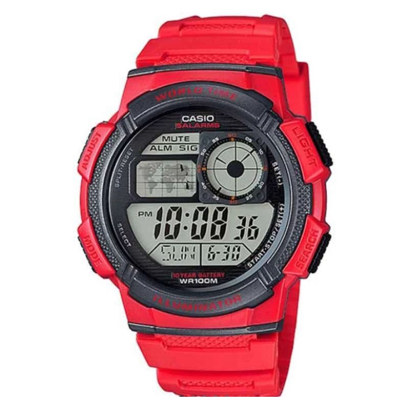 CASIO GENERAL AE-1000W-1AVDF ORIGINAL - MERAH