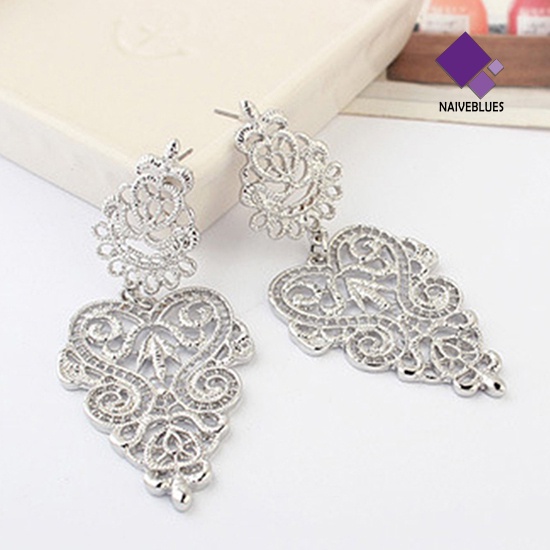 Anting Panjang Menjuntai Desain Hollow Gaya Vintage Bohemian Untuk Wanita