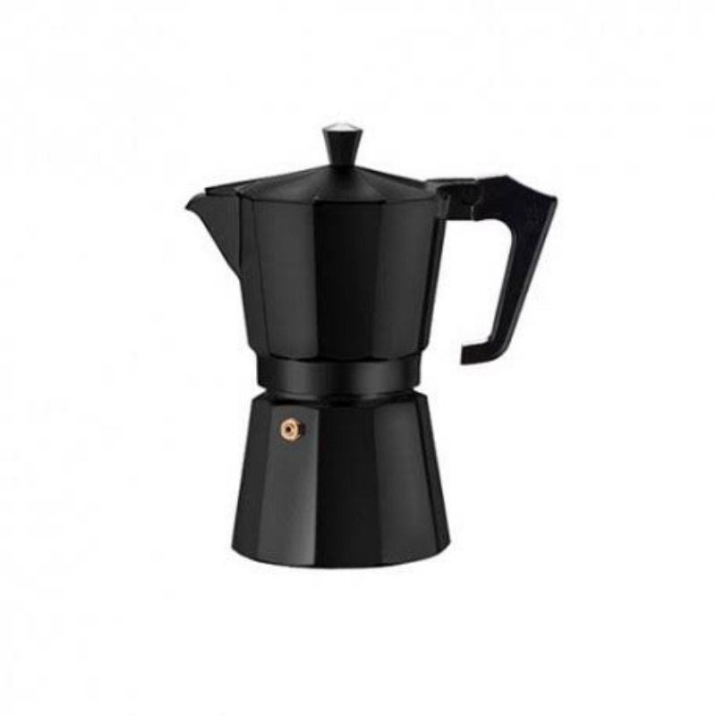 MOKA POT TEKO STOVETOP FILTER 3 6 CUP  HITAM (COFFEE MAKER)