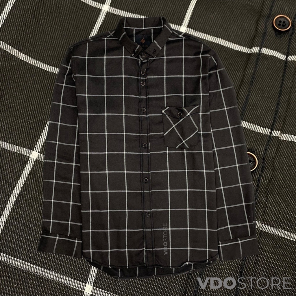 KEMEJA FLANEL PRIA 22 WHITE COFFEE CASUAL - M L XL - KEMEJA LENGAN PANJANG VDOSTORE DEWASA BAJU FLANNEL TANGAN PANJANG HITAM NAVY ABU MOTIF KEMEJA COWOK MURAH DEWASA SANTAI TEBAL KUALITAS IMPORT BAJU CATUR PANEL FANEL