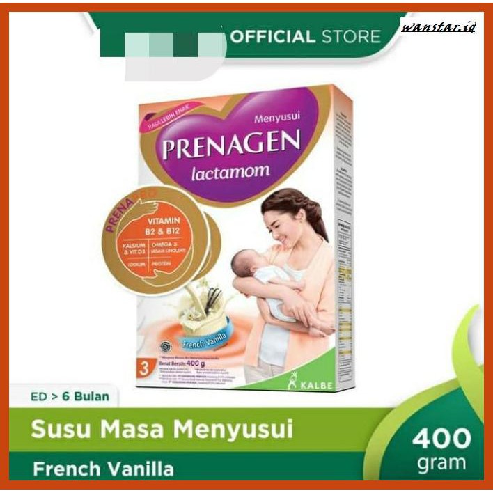 

NUTRISI-BUMIL- PRENAGEN LACTAMOM VANILLA 400 G VANILA GRAM SUSU HAMIL MENYUSUI KALBE -BUMIL-SEHAD.