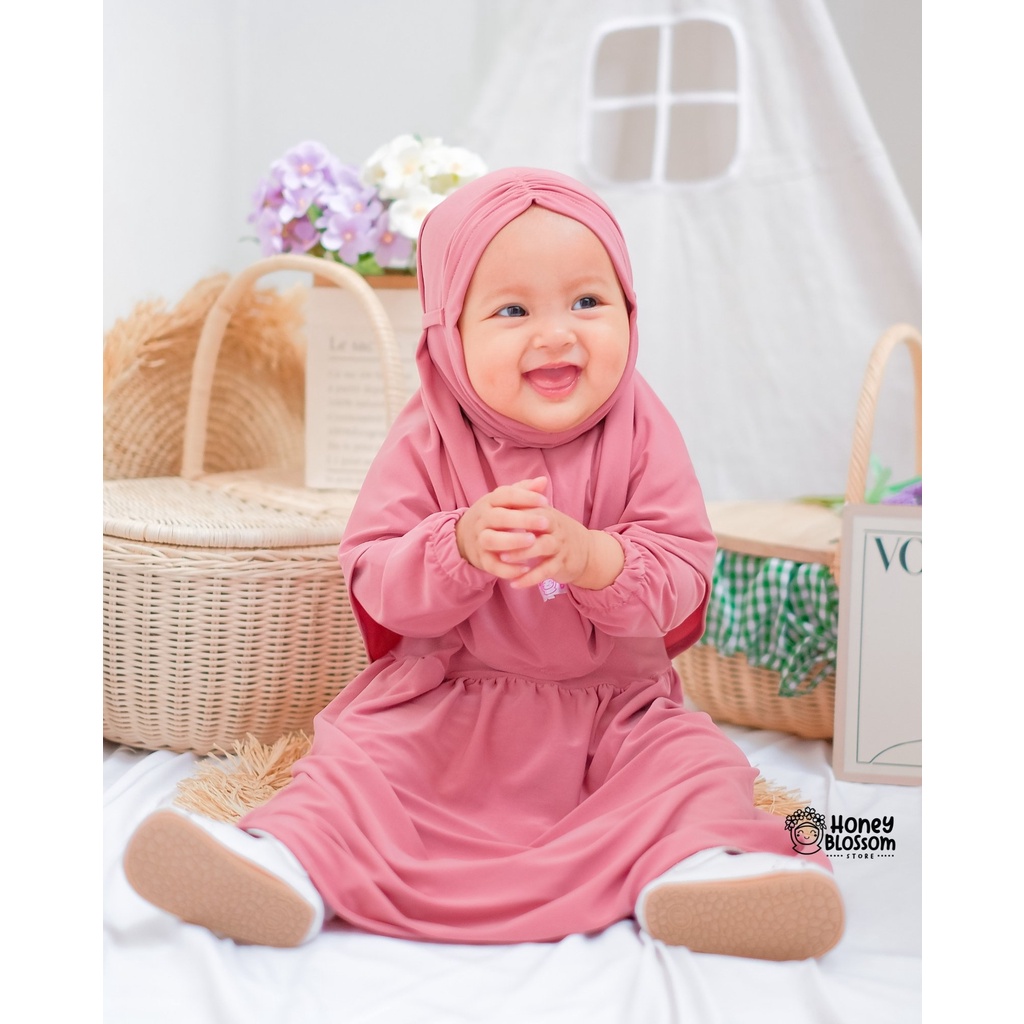 HoneyBlossom - gamis bayi / gamis bayi perempuan 6 12 bulan / gamis bayi perempuan lylia