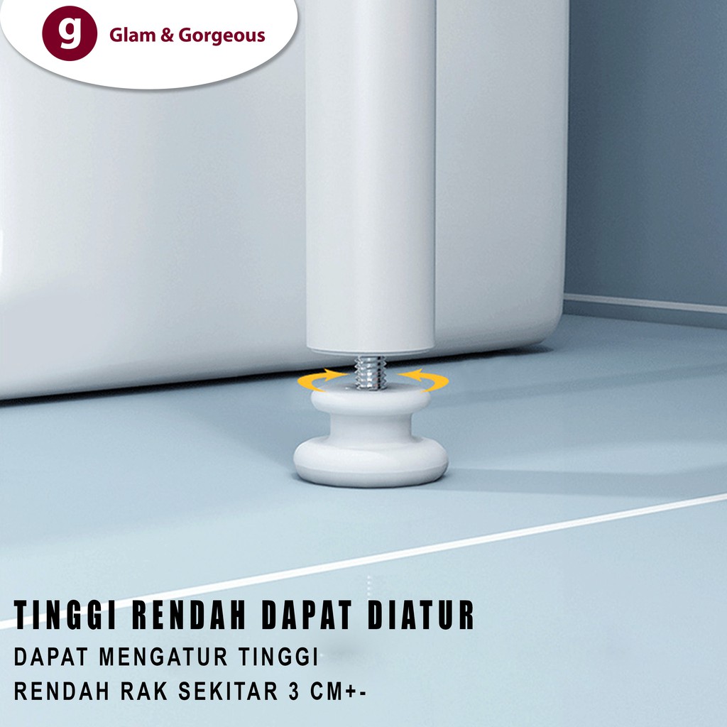 Rak Sabun Kamar Mandi Mesin Cuci Toilet Organizer Besi RM003 Kuat Awet