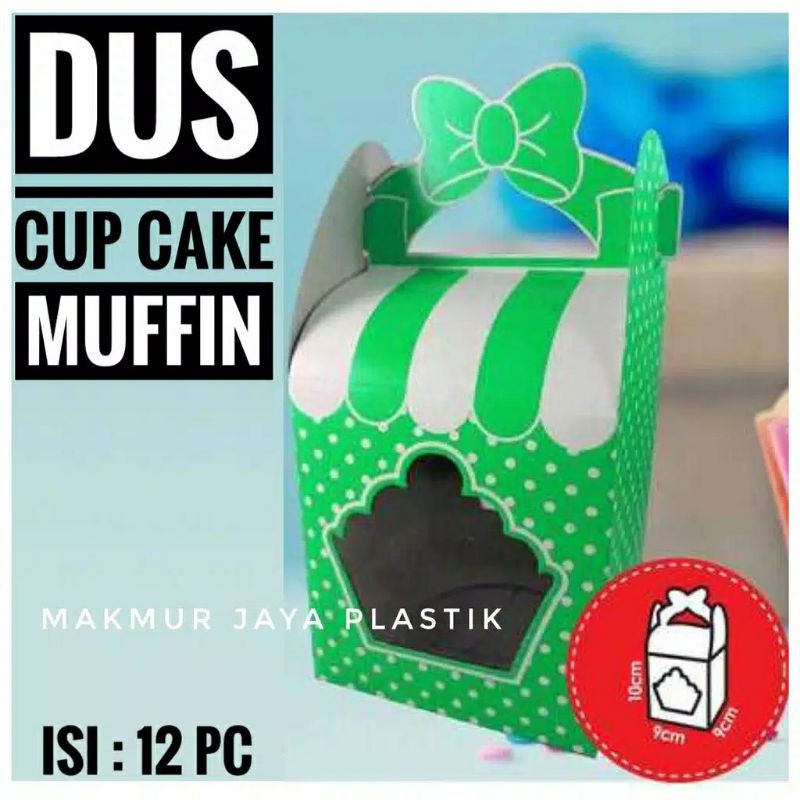 

[ DUS MUFFIN PITA ] PAPER BOX MUFFIN CAKE MOTIF ISI 12 PCS