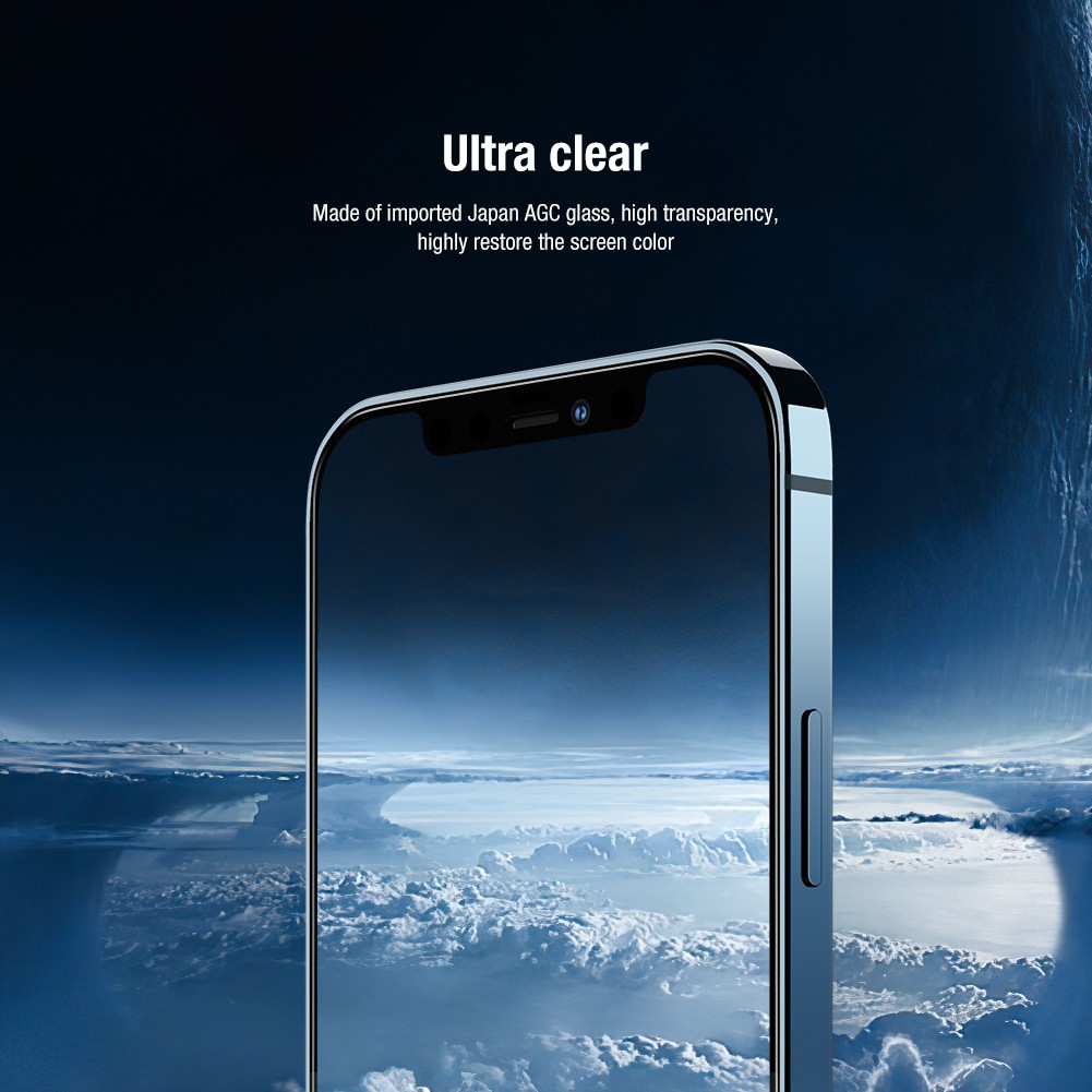 Tempered Glass Apple iPhone 12 Nillkin 2 in 1 HD Full Screen Kaca