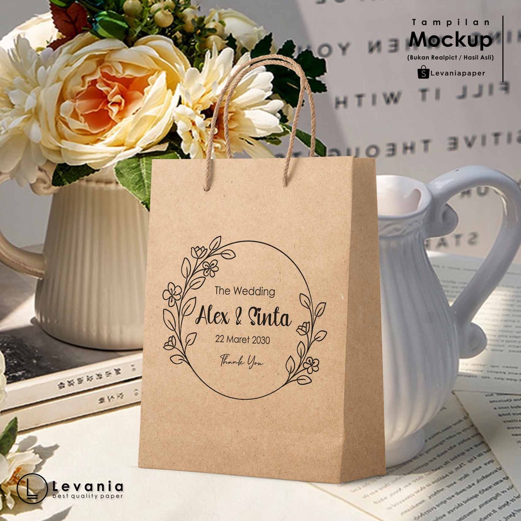 

Paperbag Custom Levania - Paper Bag, Tas Kertas, Tas Snack, Tas Jining, Tas Kado, Tas Souvenir, Wedding, Bungkus Kado, goodie bag, / PAPER BAG / TAS COKLAT / TAS KRAFT / PAPERBAG CUSTOM / Paperbag Olshop