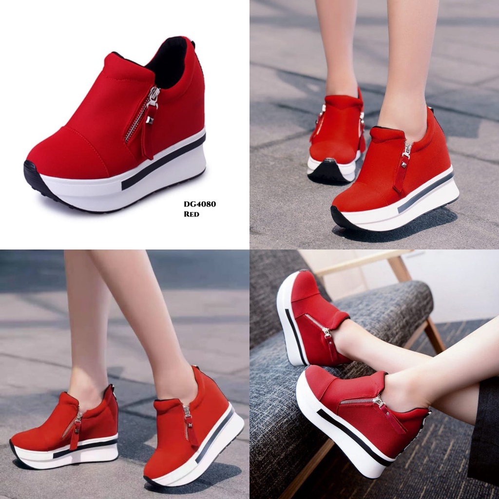 RESTOCK WYN SNEAKERS HIGH WEDGES VELO FASHION KOREA DG4080