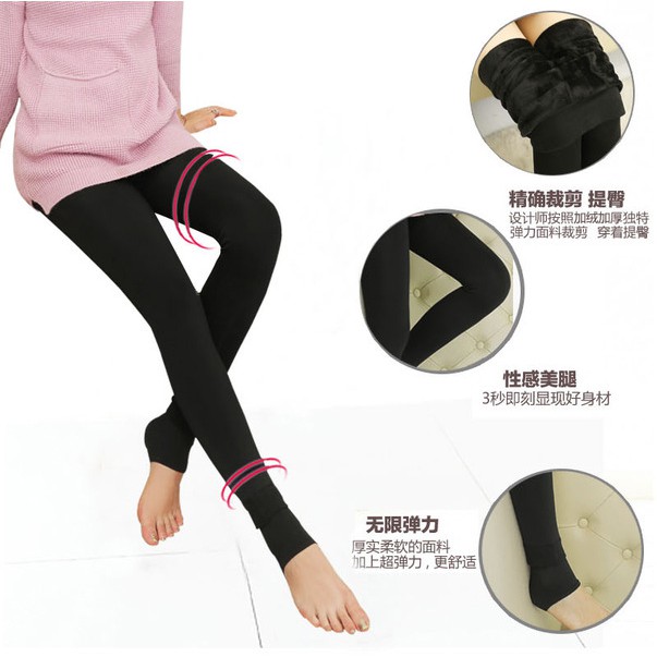 THLE celana musim dingin thermal legging winter pants tebal import bulu