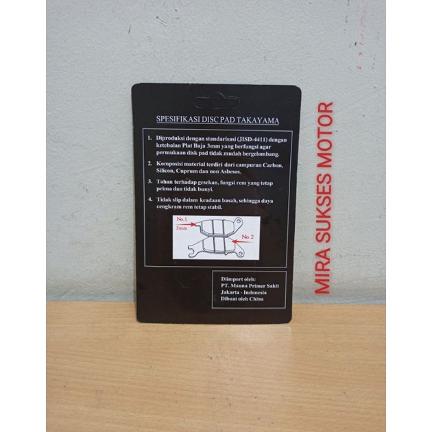 DISPAD DISCPAD KAMPAS REM DEPAN BRAKE PAD JUPITER Z JUPITER Z 2003 FORCE 1ZR VEGA R