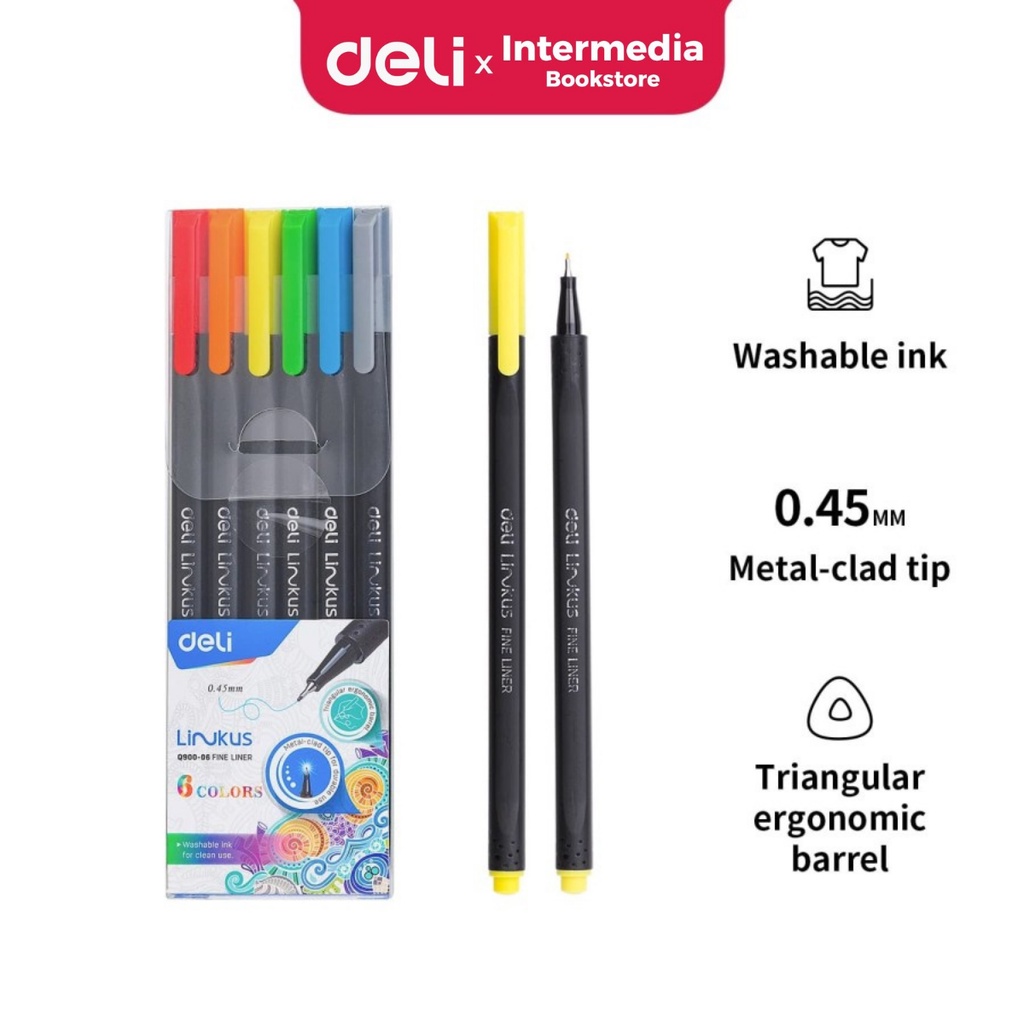 

Deli EQ900-06 Pena liner Segitiga 6 Warna (campuran)