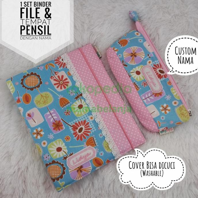

Office & Stationery | Document Organizer | Set Binder File Uk A5 & Tempat / Case Pensil Custom Nama Binder Campus | Best Seller