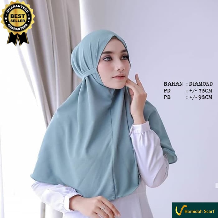 HIJAB/JILBAB/KERUDUNG BERGO INSTAN MARYAM DIAMOND TALI HAMIDAH ( L)