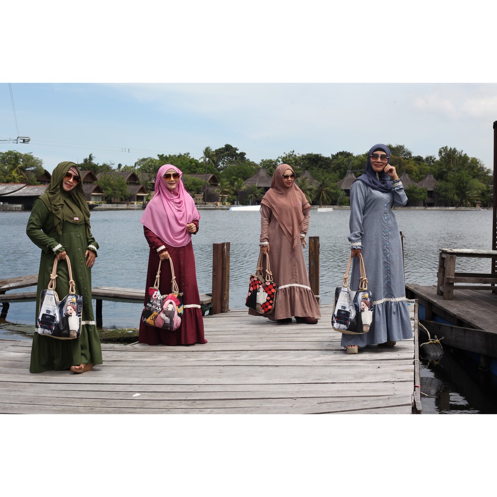 Gamis Hazna - Gamis Katun Madinah - Gamis Renda - Gamis Katun madinah - Gamis Madina - Gamis ORI