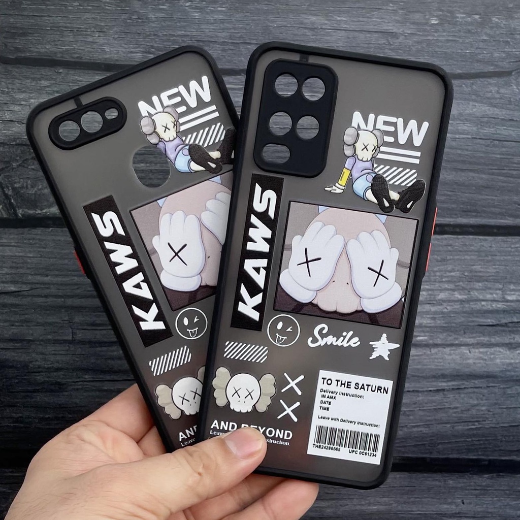 CASE KAWS OPPO A5 A9 2020 A15 A15S a3s A95 A16 A52 A92 A53 A33 A74 5G 4G RENO 4F 5 5F 6 REALME c11 c12 c15 c17 c25 narzo 20 pro 5 6 7 8 c21 30a 50A 50i