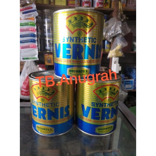 Vernis Kayu Besi Cap KAMPAK 1 Liter Pernis Pengkilap | Vernis 1Kg | Vernis Murah