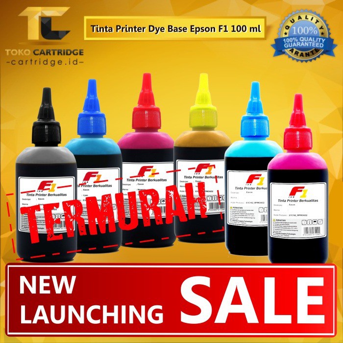 Tinta isi ulang Printer Epson F1 100ml Refill Ink Tank infus Dye Base L100 L120 L210 L220 L310 L360