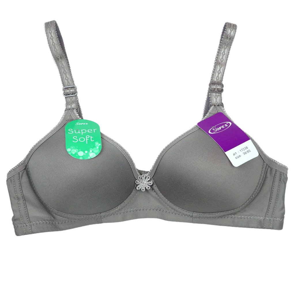 Bra BH Tanpa Kawat Super Soft Sorex 17238-34 Abu