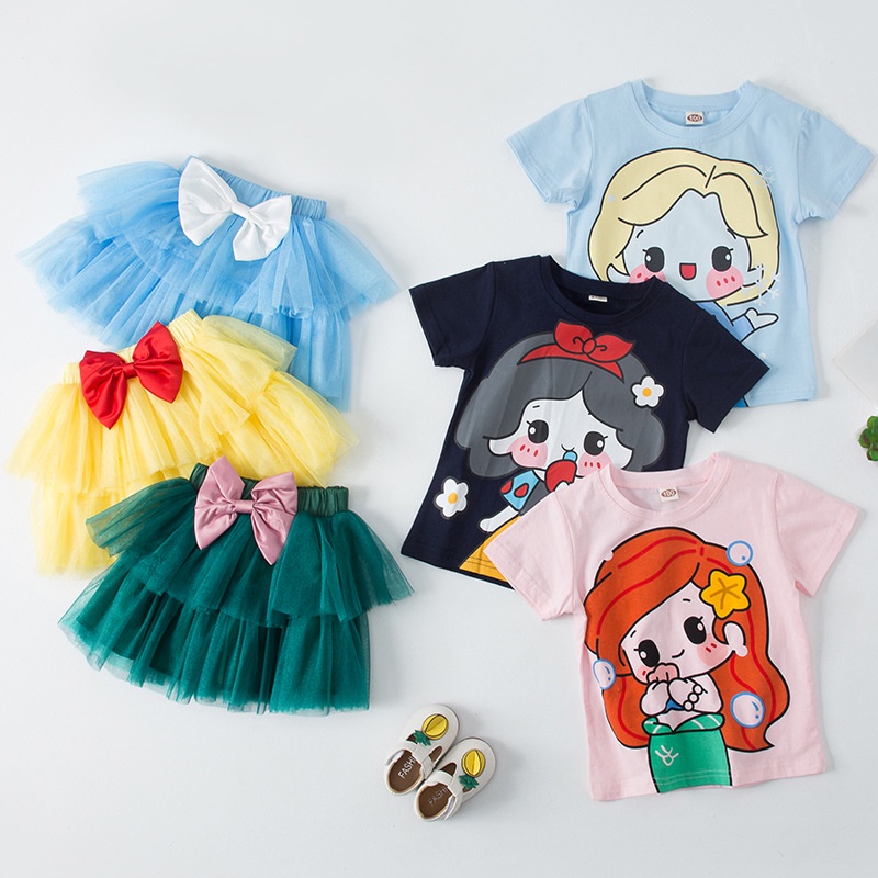 Setelan baju anak princess rok tutu lucu imut IMPORT