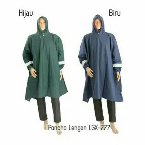 Jas Hujan Ponco Lengan Penguin LGX Bahan Karet SUPER TEBAL KARTIKA