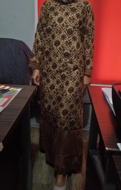 Gamis Genes Long Dress Muslim Batik Seragam Batika