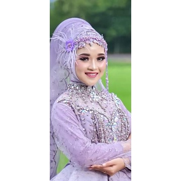 herpis juntai  hiasan kpala / hijab pengantin