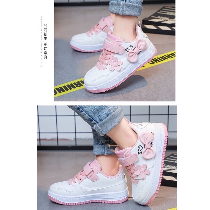 Sepatu Anak Perempuan Import PINKY LOVE Ribbon  / Sneakers Anak Perempuan Terbaru Pita