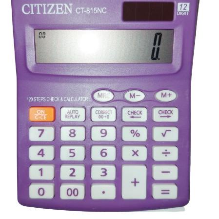 

Kekinian Kalkulator Citizen Warna CT 815 dual power 12 Digit Check And Correct ct815 Calculator ,,