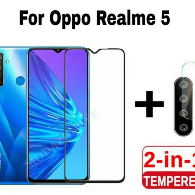 Tempered Glass Realme 5s + Tempered Glass Camera Realme 5s 2in1 SC