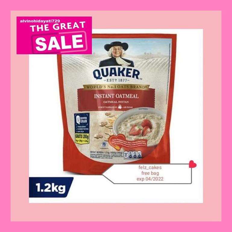 

Al04Nind Quaker Oatmeal 1200 Gr - Tanpa Bonus Tas Indvvl03