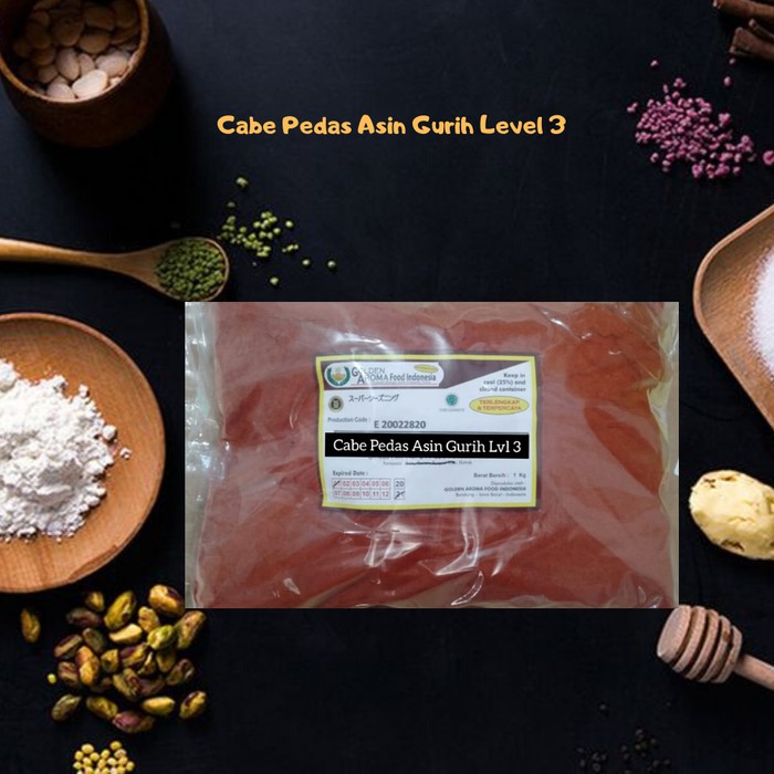 

New Arrival - Cabe Bubuk Pedas Asin Gurih Aneka Level Non Msg 1 Kg Enak Murah No Msg - C.P Grh Lv 3