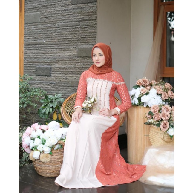 Silvia dress orange soft by javina official
