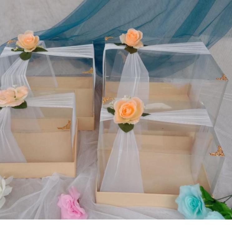 

Menarik.. kotak hantaran / box hantaran / Box seserahan satu set isi 4 / Box mahar isi 4