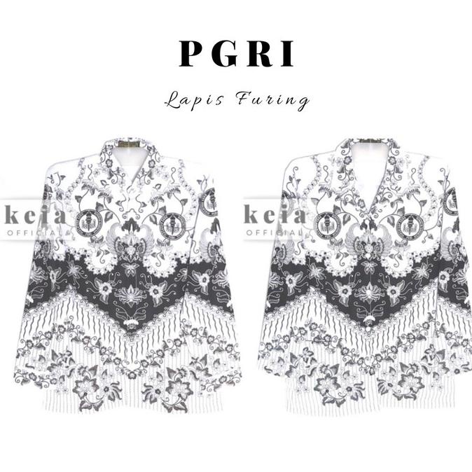 Baju Batik PGRI ( Lapis Furing) PNS JUMBO 4L 5L Termurah