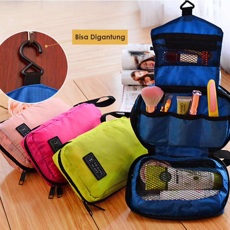 Pouch Make Up Wanita dan Alat mandi Penyimpanan Tas Traveling Mate Toiletries Organizer