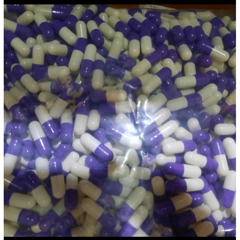 Cangkang Kapsul 0 Ungu Putih isi 1000 pcs