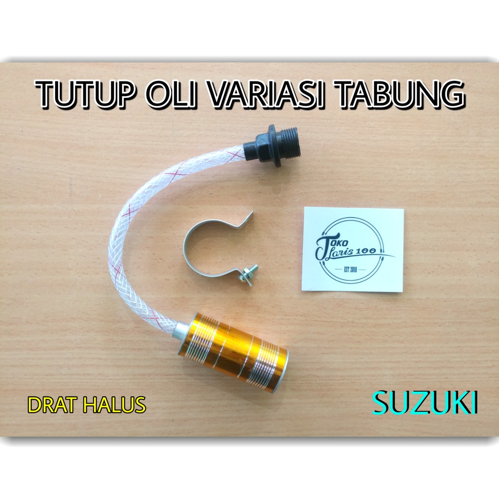 Tutup Oli Variasi Tabung Warna Gold Motor Suzuki Satria FU Shogun Drat Halus Kualitas Terbaik