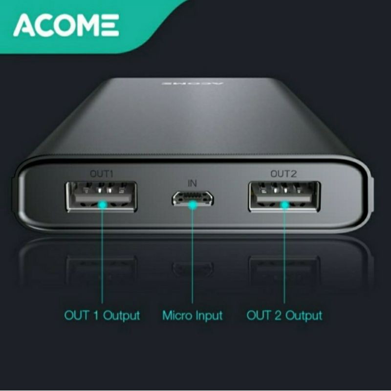 powerbank acome 10000mAh ap1032 berkualitas|hitam