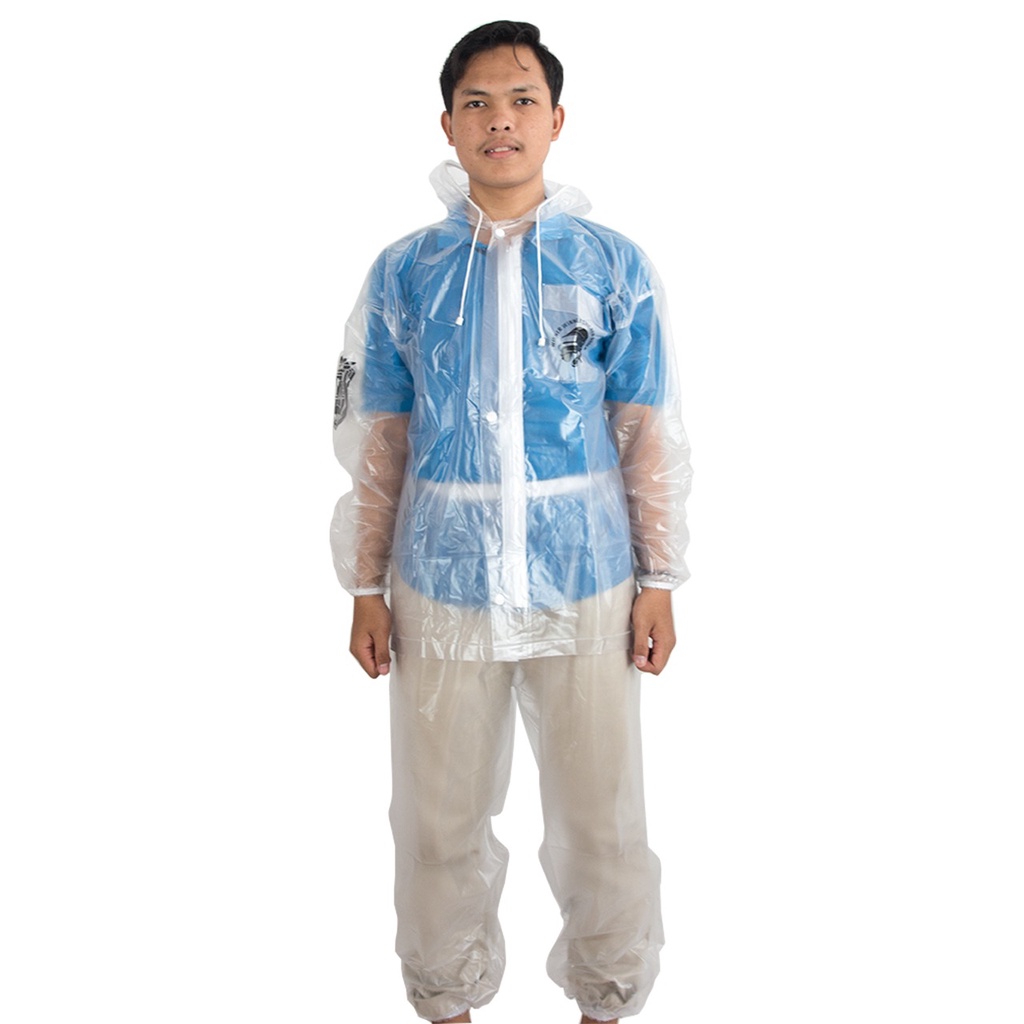 Jas Hujan Pria Wanita Setelan Baju dan Celana Dewasa Lentur Tahan Lama