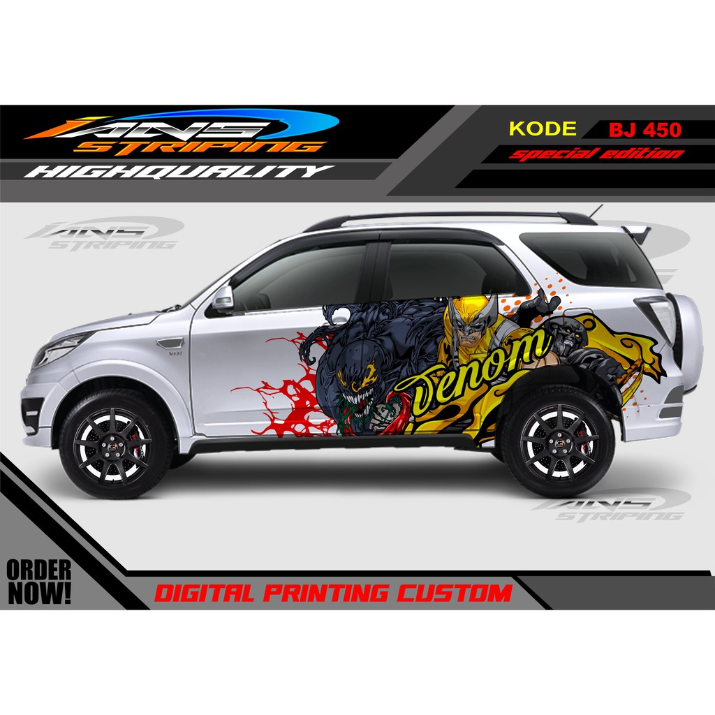 STICKER MOBIL RUSH TERIOS AVANZA INNOVA PAJERO XPANDER / DECAL STICKER MOBIL TERIOS / STIKER MOBIL